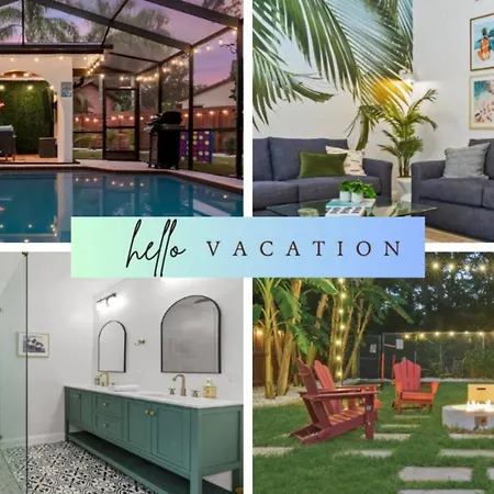 Backyard Games, Fire Pit, Heated Pool, Near Beach